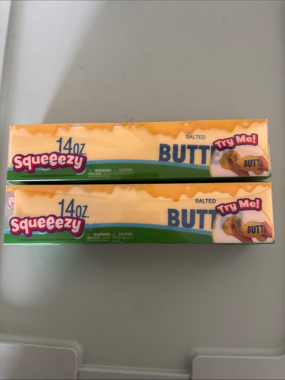VIRAL 14oz Butter Squeezy Squishy Toy Set of 2